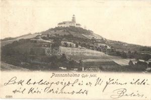 Pannonhalma, Győrszentmárton; Pannonhalmi apátság Győr felől (r)