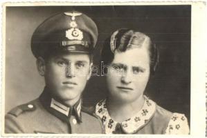 WWII German soldier whit his wife, photo