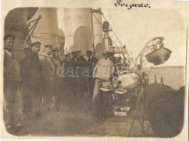 6 db régi első világháborús fotó képeslap az Osztrák-Magyar Haditengerészet SMS Admiral Spaun gyorsc...