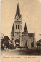 Munkács, Mukacheve, Mukacevo - 2 db régi városképes lap:katolikus templom, belső / 2 pre-1945 town-v...