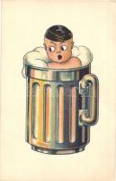 Sopron, Oedenburg; A soproni diákéletből 5 db RÉGI képeslap: XX. Nehéz feladat, XXI. Megjött a balek...