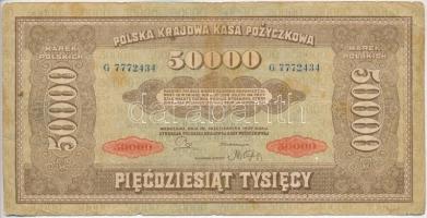Lengyelország 1922. 50.000M T:III- kis ly. Poland 1922. 50.000 Marek C:VG small hole Krause 33