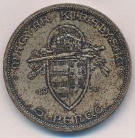 1938. 5P Ag "Szent István" T:2,2- patina 
Adamo P8.1