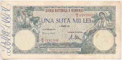 Románia 1946. 100.000L T:III Romania 1946. 100.000 Lei C:F Krause 58.a