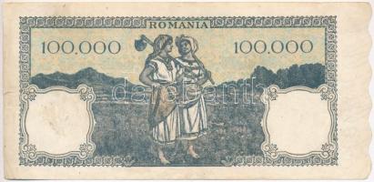 Románia 1946. 100.000L T:III
Romania 1946. 100.000 Lei C:F
Krause 58.a