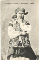 Wiesniaczka z Pokucia / Carpathian Hucul (Hutsul) Ukrainian folklore from Pokuttya. J. Orenstein, Kolomyia + M. kir. V/4. népf. hadtápzalj. 2. század M. kir. 23. népfölkelő parancsnokság II. Hadtápzászlóalj gazdasági hivatala (EK)