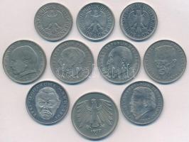 NSZK 1950-1990. 1M (3xklf) + 2M (6xklf) + 5M T:2
FRG 1950-1990. 1 Mark (3xdiff) + 2 Mark (6xdiff) +...