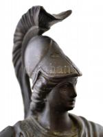 Pallas Athéné, spiáter szobor, talapzaton, jelzés nélkül, m (talapzattal): 41 cm