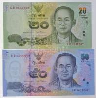 Thaiföld ~2012. 20B + 50B T:I Thailand ~2012. 20 Baht + 50 Baht C:UNC