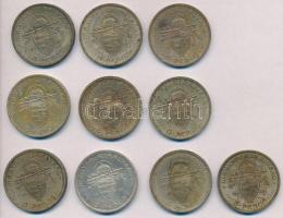 1938. 5P Ag "Szent István" (10x) T:1-,2 patina
Adamo P8.1