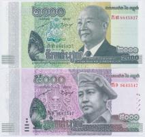 Kambodzsa 2013. 2000R + 2015. 5000R T:I Cambodia 2013. 2000 Riels + 2015. 5000 Riels C:UNC