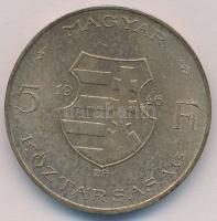 1946. 5Ft Ag "vastag Kossuth" fordított peremirattal T:2 patina, kis ph. 
Adamo F8