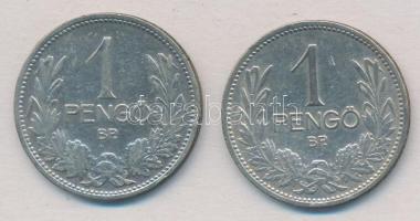 1926-1927. 1P Ag (2x) T:2,2- patina