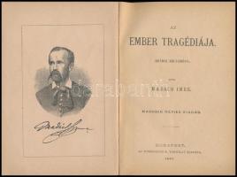Madách Imre: Az ember tragédiája. Drámai költemény. Második népies kiadás. Bp.,1887, Athenaeum. Kiad...