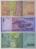 Indonézia 2016. 5000R + 10.000R + 20.000R T:I
Indonesia 2016. 5000 Rupiah + 10.000 Rupiah + 20.000 ...