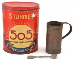 Stühmer 505 cukorkakülönlegesség feliratos fém doboz, kopásokkal, m: 21,5 cm