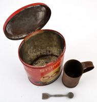 Stühmer 505 cukorkakülönlegesség feliratos fém doboz, kopásokkal, m: 21,5 cm