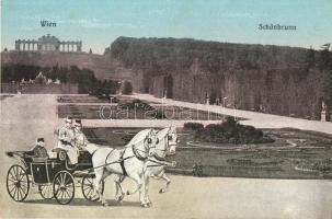 Vienna, Wien; Schönbrunn / castle, Franz Joseph in chariot