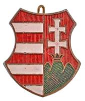 ~1940. Kossuth-címeres festett fém jelvény (26x29mm) T:2