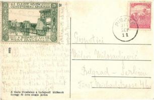 Osztrák-magyar hidász alakulat hídépítés közben. A tiszta jövedelem a budapesti hidászok özvegy és á...