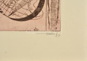 Hincz Gyula (1904-1986): Zene, rézkarc, papír, jelzett, számozott (12/100), 30×39 cm