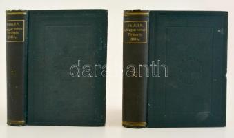 Pauler Gyula: A magyar nemzet története az Árpádházi királyok alatt. I-II. kötet. Magyar Tudományos Akadémia Könyvkiadó-Vállalata. Új Folyam XIII-XIV. kötet. Bp.,1893, MTA, XVI+667+1 p.;VII+790+1 p. Első kiadás. Kiadói aranyozott gerincű egészvászon sorozatkötésben, Hirháger-kötés, márványozott lapélekkel, kissé laza fűzéssel, kissé kopott gerinccel, de alapvetően jó állapotban.