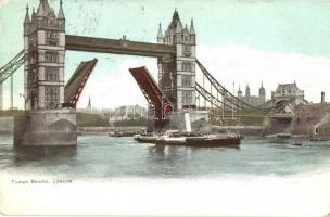 London, Tower Bridge, ship