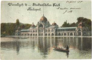 1907 Budapest XIV. Városligeti-tó; kiadja Schwarz J.
