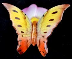 2 db Drasche lepke + Hollóházi őzike + Hollóháza madár pár, kézzel festettek, jelzettek, apró kopáso...