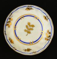 Herendi ékszeres dobozka, kézzel festett, jelzett, apró kopásokkal, d: 7 cm