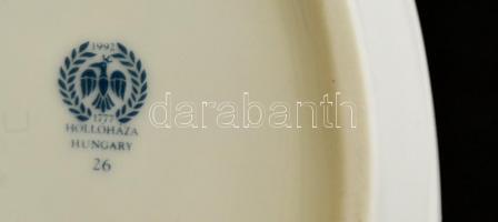 Hollóháza madármintás doboz, matricás, jelzett, 14,5×9×5 cm