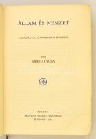 Szekfű Gyula: Állam és nemzet. Magyar Szemle Könyvei XII. Bp., 1942, Magyar Szemle Társaság. Kiadói ...