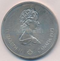 Kanada 1973. 10$ Ag "Montreali Olimpia - Világtérkép" T:1- Canada 1973. 10 Dollars Ag &quo...
