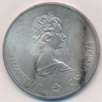 Kanada 1973. 5$ Ag "Montreali olimpia - Észak-Amerika térkép" T:1- kis patina 
Canada 197...