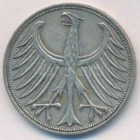 NSZK 1951F 5M Ag T:2,2- ph. 
FRG 1951F 5 Mark Ag C:XF,VF edge error