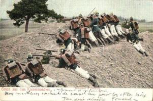 Infanterie in Deckung / German military, infantry in the trench (EK)