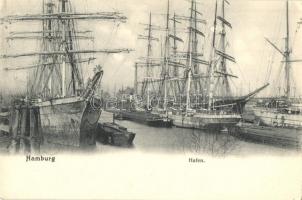 Hamburg, Hafen / port view with ships
