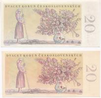 Csehszlovákia 1949. 20K (2xklf) egyik "S" minta perforációval T:I 
Czechoslovakia 1949. 2...