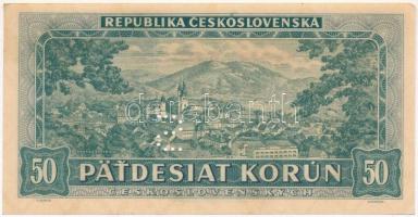 Csehszlovákia 1948. 50K "S" mint minta perforációval T:I- 
Czechoslovakia 1948. 50 Korun ...