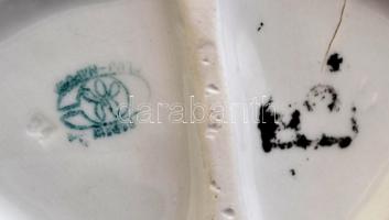 Cervit Cluj Napoca kócsag, kézzel festett, jelzett, alján hajszálrepdéssel, m: 38,5 cm