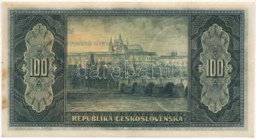 Csehszlovákia 1945. 100K T:I- fo.
Czechoslovakia 1945. 100 Korun C:AU spotted
Krause 63.a