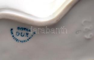 Royal Dux kacsa pár, fehér mázas, jelzett, hibátlan, m:17,5 cm