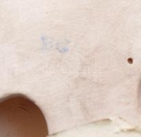 Bodrogkeresztúri vadkacsa pár, kézzel festett, jelzett, hibátlan, m:15,5 cm