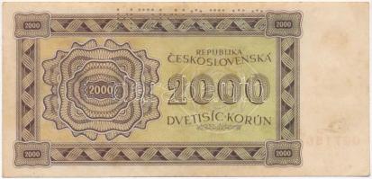 Csehszlovákia 1945. 2000K "SPECIMEN" perforációval T:III 
Czechoslovakia 1945. 2000 Korun...