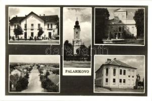 1950 Tótmegyer, Slovensky Meder, Palárikovo; vasútállomás, templom, Gróf Károlyi kastély, iskola / railway station, castle, church, school