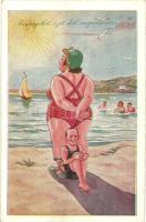 "Kellemes hullámverés" "Strandélet gyönyöre" "Az árnyékot is jól kell megvá...