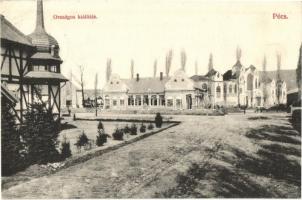 1907 Pécs, Országos kiállítás, pavilonok. Kiadja Blancz József