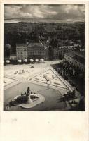 Kolozsvár, Cluj; Piata Unirei / Fő tér, üzletek, Mátyás király szobor / main square, shops, statue