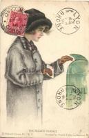 The sealed verdict / Lady with mail box, Edward Gross Co. N.Y. American Girl No. 50. s: Pearle Fidler LeMunyan /TCV card (EK)