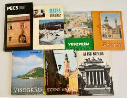 7 db, magyar városokat bemutató útikönyv. Pécs, Sopron, Mátra, Eger, Veszprém, Szentendre, Visegrád.